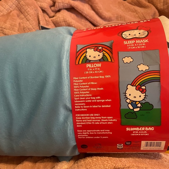 Hello kitty blanket pillow and eye cover . - Picture 2 of 3